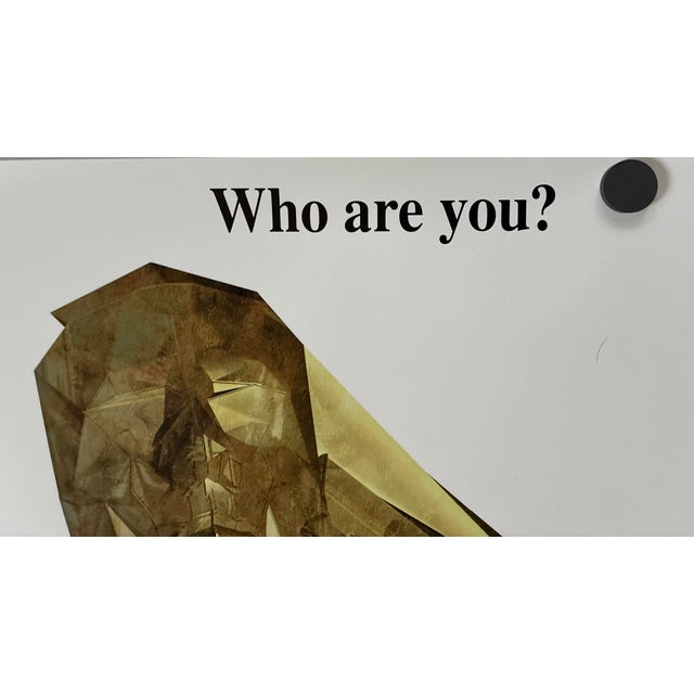 Japanese Large Vintage Japanese Postmodern “Who Are You?” Abstract Figurative Poster For Sale - Image 3 of 9