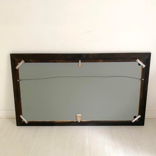 1950s Mirror in Matte Black Wood, 1950s For Sale - Image 5 of 17