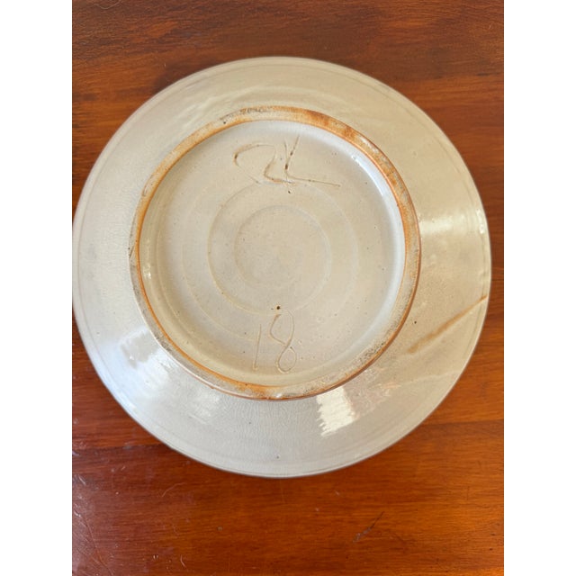 2010s Signed Studio Pottery Serving Bowl For Sale - Image 5 of 9