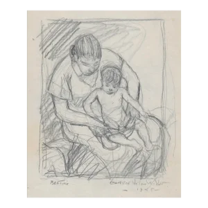 1948 Lawrence Nelson Wilbur Bedtime Drawing