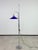 Vintage Adjustable Chrome Floor Lamp with Cobalt Blue Glass Shade, 1950s For Sale - Image 3 of 12