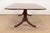 Baker Furniture Stately Homes Georgian Banded Mahogany Double Pedestal Extension Dining Table, Newly Refinished For Sale - Image 11 of 14