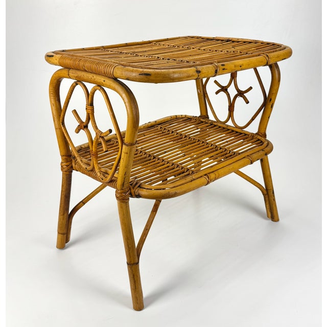 Small Bamboo Side Table, Italy, 1960s For Sale - Image 8 of 8