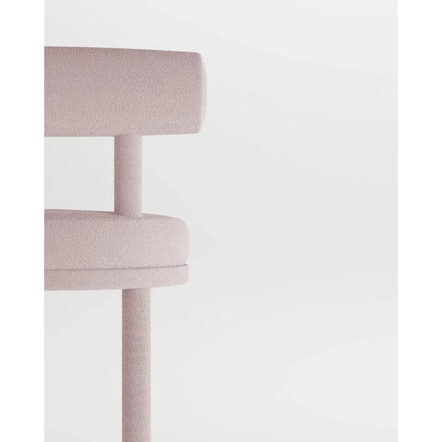 Collector Moca Bar Chair in Boucle Rose by Studio Rig For Sale - Image 4 of 5