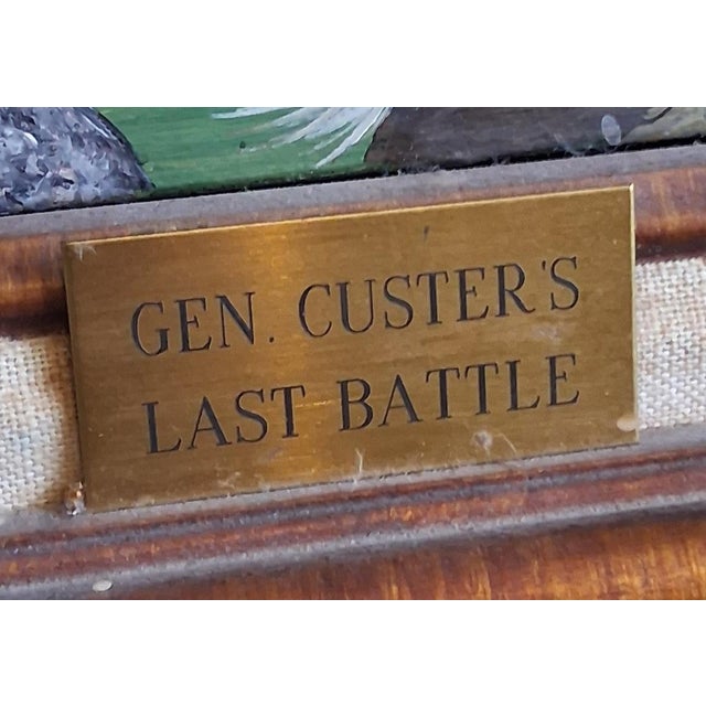 Textile Late 20th Century General Custer's Last Battle Oil on Canvas by Justin Wilbur Morgan 1929-2009 For Sale - Image 7 of 9