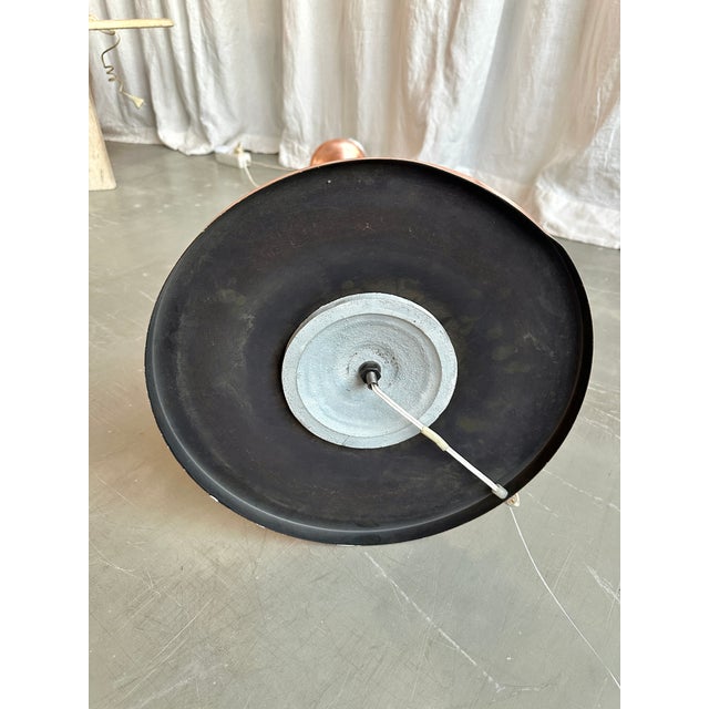 Mid-Century Hungarian Industrial Copper Floor Lamp with Amber Glass Shade, 1970s For Sale - Image 15 of 18