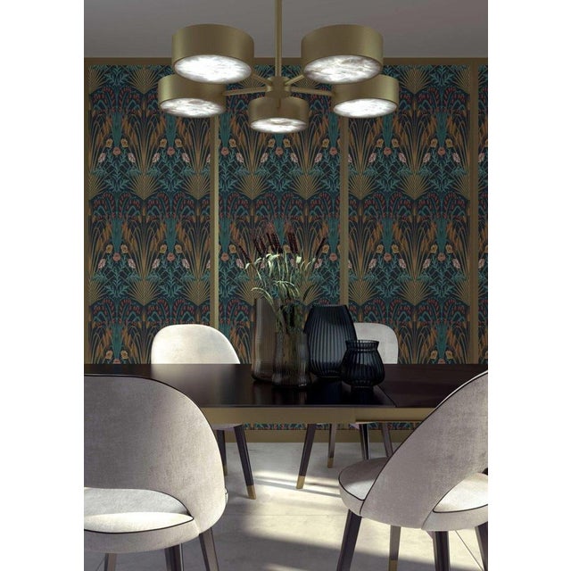 Not Yet Made - Made To Order Chaos Freedom Green Metal Chandelier by Alabastro Italiano For Sale - Image 5 of 6