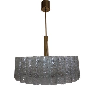 Chandelier with 32 Glass Tubes from Doria Leuchten, Germany, 1960s For Sale