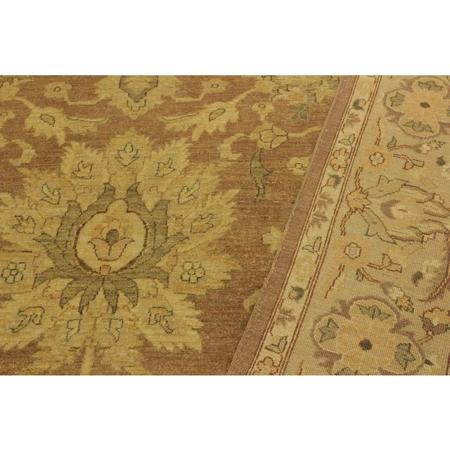 Textile 1990s Boho Chic Kafkaz Lt. Brown/Tan Wool Rug -9'10 X 13'4 For Sale - Image 7 of 8