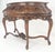 Heavily Carved Decorative Demi Lune Bombay Style Burl Walnut Top Console Table MINT