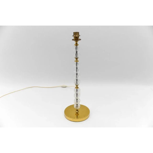 Mid-Century Modern Crystal Table Lamp Base, Germany, 1960s For Sale - Image 4 of 10