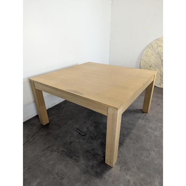 Contemporary Large Modern Square Table in Wood For Sale - Image 3 of 7
