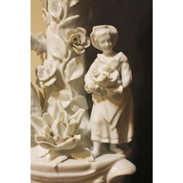 C. 1890 Pair of Meissen-Style Blanc De Chine Porcelain Lamps For Sale In Raleigh - Image 6 of 13
