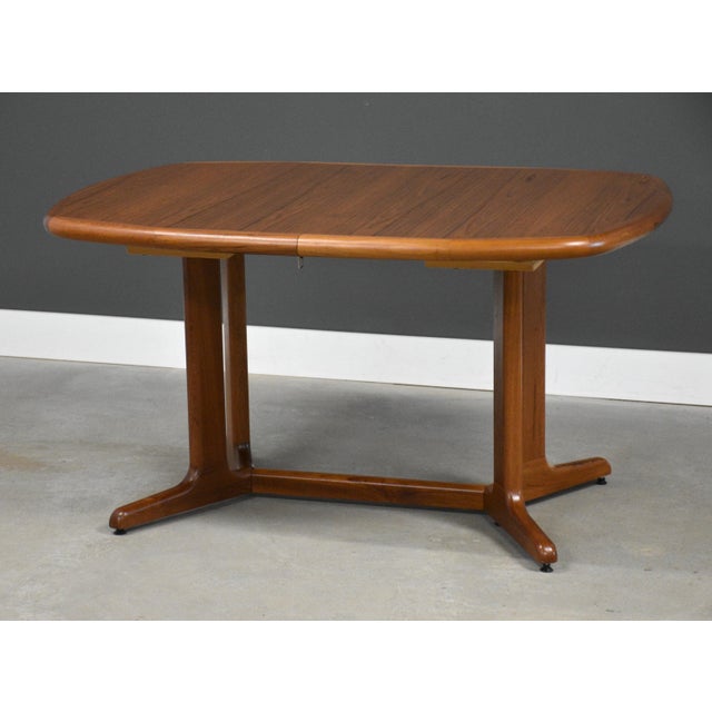 Mid-Century Modern 1970s Refinished 72” Danish Modern Teak Dining Table For Sale - Image 3 of 11