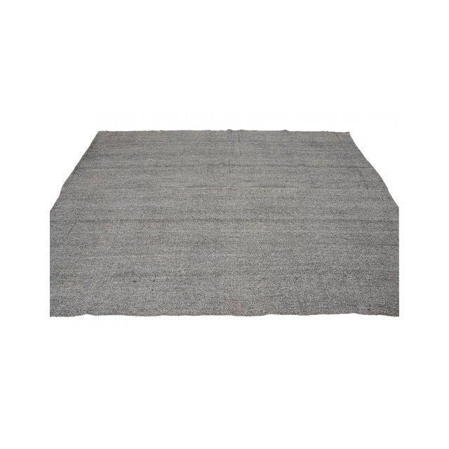 Gray Vintage Turkish Kilim Rug - 6`9″ X 8`1″ For Sale - Image 4 of 6