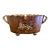 Vintage Neoclassical Faux Bois Tole Cachepot With Laurel Wreath Mounts For Sale