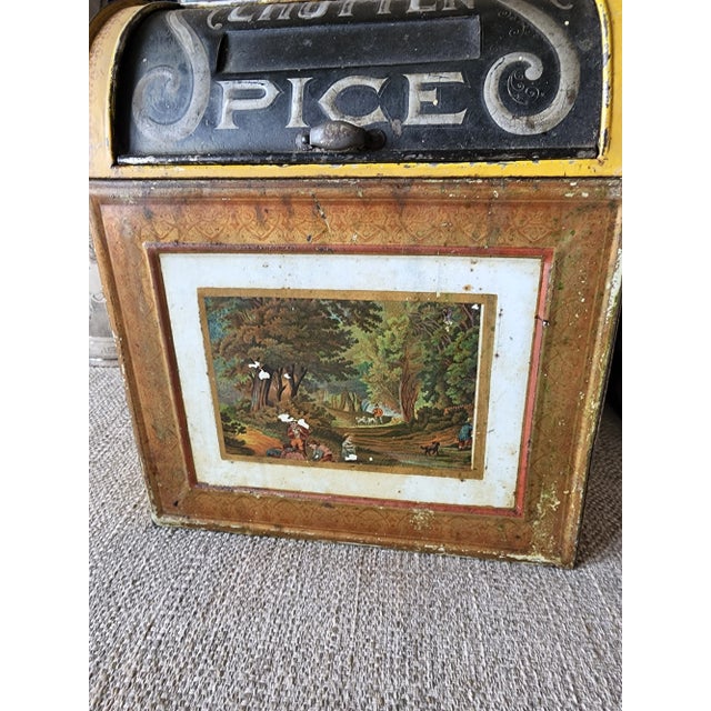 Victorian Antique Tole Spice Container For Sale - Image 3 of 12