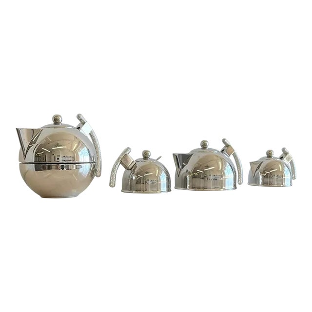 Italian Coffee and Tea Server Set 1980s Design Raoul Piccinini for Gottinghen For Sale