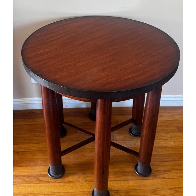 Mid-Century Modern Mid 20th Century Adolf Loos Style Gueridon Mahogany Table For Sale - Image 3 of 4