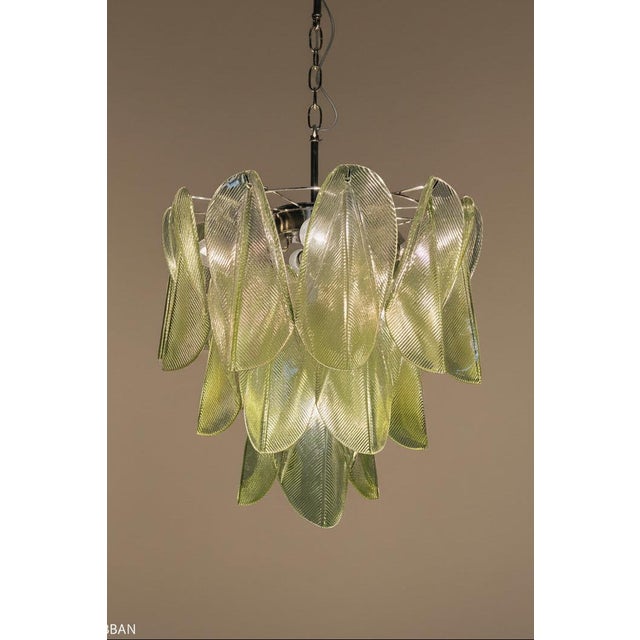 DUTIES FREE An elegant Italian Murano glass chandelier, Mazzega style ,late 20th century. This exceptional lighting...