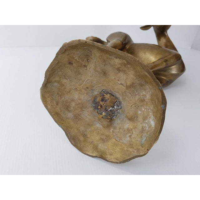 Dancing Stag, Antelope, Doe, and Fawn in Gilded Brass, 1970s For Sale - Image 10 of 11