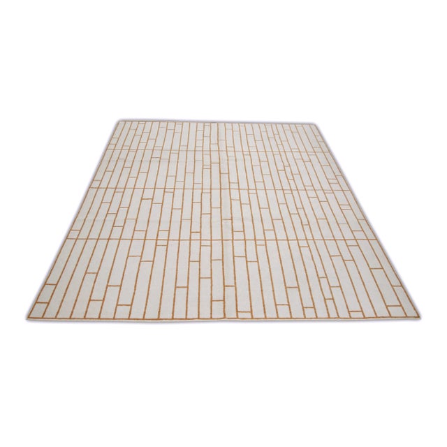 Modern Modern Handmade Turkish Oushak Rug 8'1" X 9'11" For Sale - Image 3 of 7