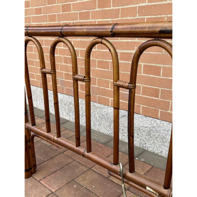 Bamboo double bed from the 1970s produced by the historic Dal Vera furniture factory in Conegliano Veneto (Italy) founded...