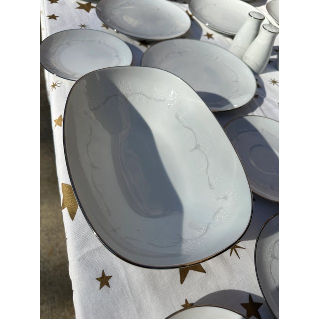 1970s 1970s Japanese Noritake Ceramic and Silver Plate Set- 41 Pieces For Sale - Image 5 of 11