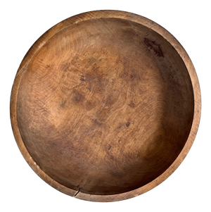 Vintage Japanese Wooden Dough Bowl, 1949