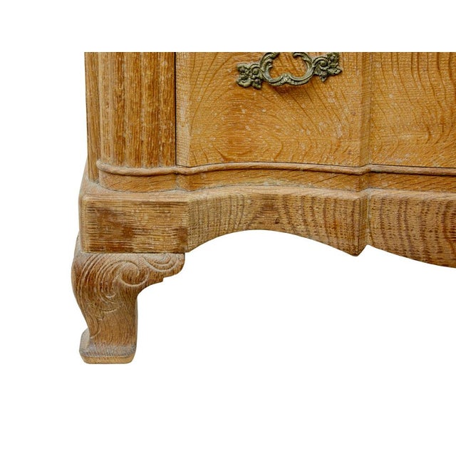 Brown Mid-Century Modern Baroque Revival Oak Chest of Drawers, 1950 For Sale - Image 8 of 10