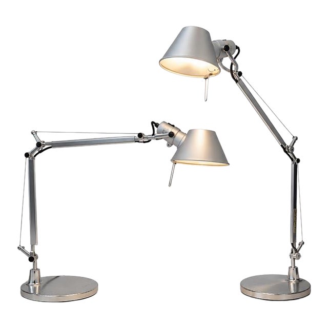 1980s Italian Artemide Tolomeo Mini Table Lamps – De Lucchi & Fassina - Pair For Sale