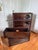 Wood Antique 5 Stack Barrister Bookcase Lundstrom Arts & Crafts Mahogany & Leaded Glass Circa 1920 For Sale - Image 7 of 12