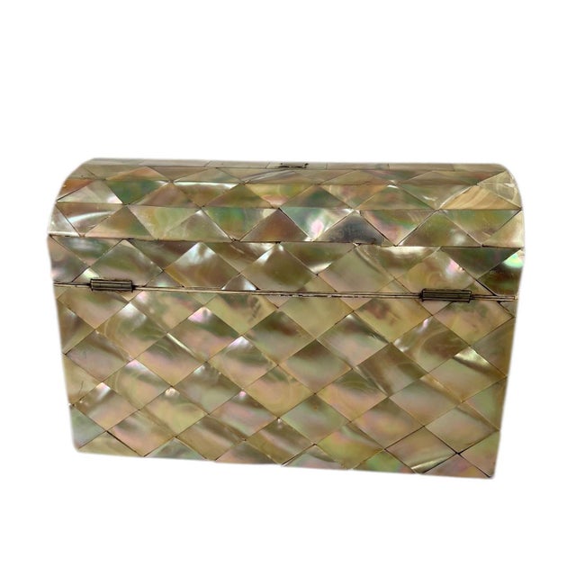 Late 19th Century Victorian Mother of Pearl Letter Box With Dome Top For Sale In Dallas - Image 6 of 7