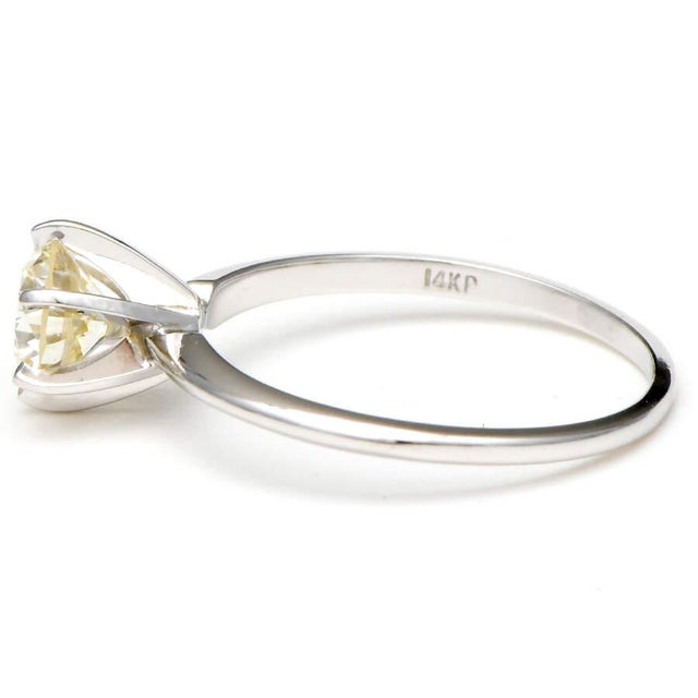 14KW Diamond(0.96) Solitaire Ring, size 7.25 For Sale - Image 9 of 10