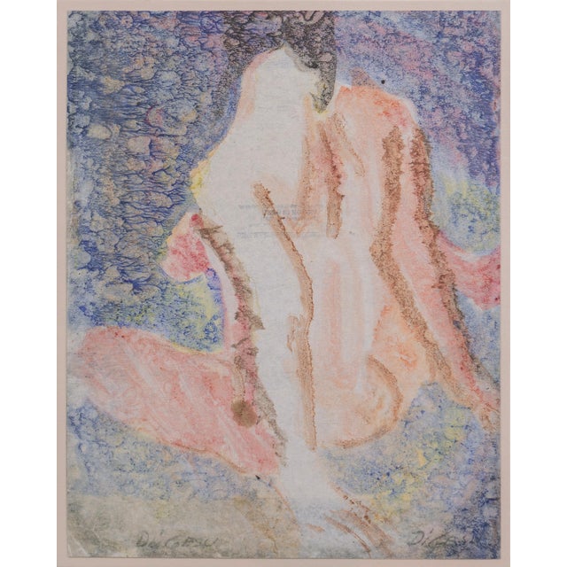 Blue 'Seated Nude' by Victor Di Gesu, Paris, Louvre, Salon D'Automne, Academie Chaumière, Los Angeles County Museum of Art, San Francisco Art Association For Sale - Image 8 of 8