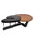 A striking interplay of organic form and architectural precision, this sculptural original coffee table combines a richly...