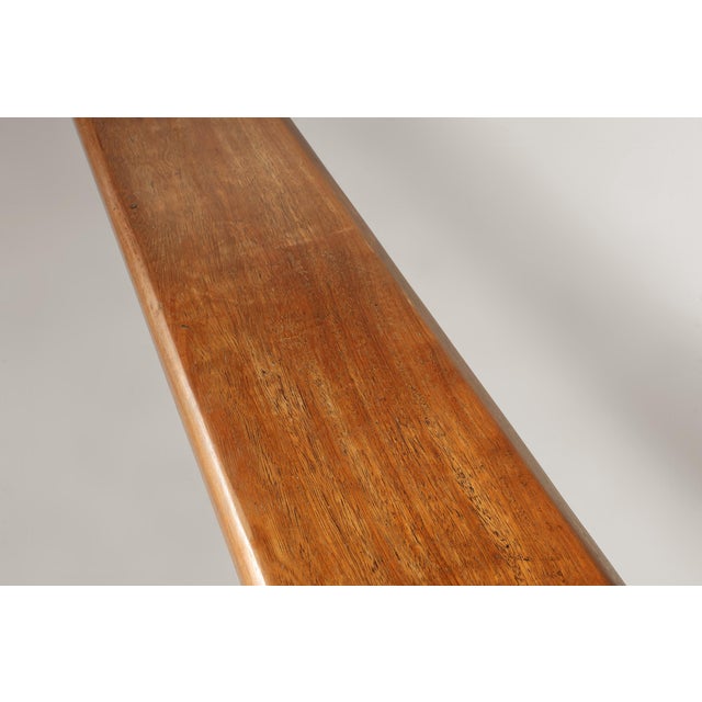 France / 1850 / Monastery bench / solid elm wood / Rustic / Mid-Century Stunning long wooden bench made in the 19th...