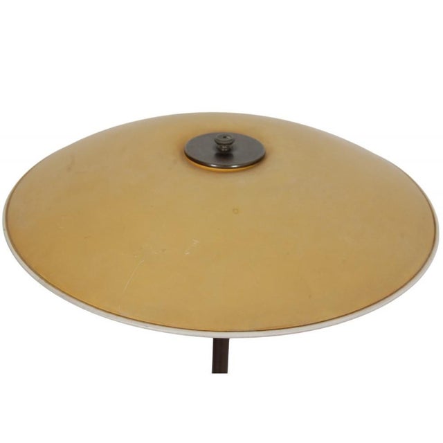 White Vintage Table Lamp with Yellow Shade by Poul Henningsen, 1940s For Sale - Image 8 of 16