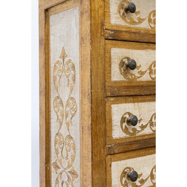 Gold Venetian Weekly Chest of Drawers, 1960s For Sale - Image 8 of 13