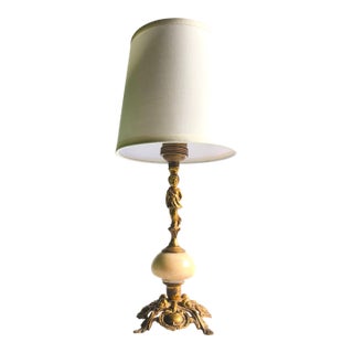 1940s Italian Neoclassical-Style Bronze Lamp (Circa 1920–1950) For Sale