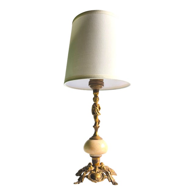 1940s Italian Neoclassical-Style Bronze Lamp (Circa 1920–1950) For Sale