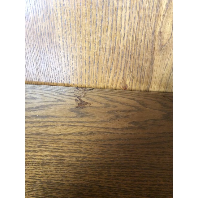 Vintage Oak Wall Unit With Brass Hardware by Thomasville For Sale - Image 13 of 18