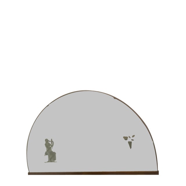 Vintage Crescent Mirror, 1940s For Sale