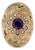 Vintage Richard Klein 0.40ct Amethyst Pearl Flower Slide Charm 14k Yellow Gold For Sale