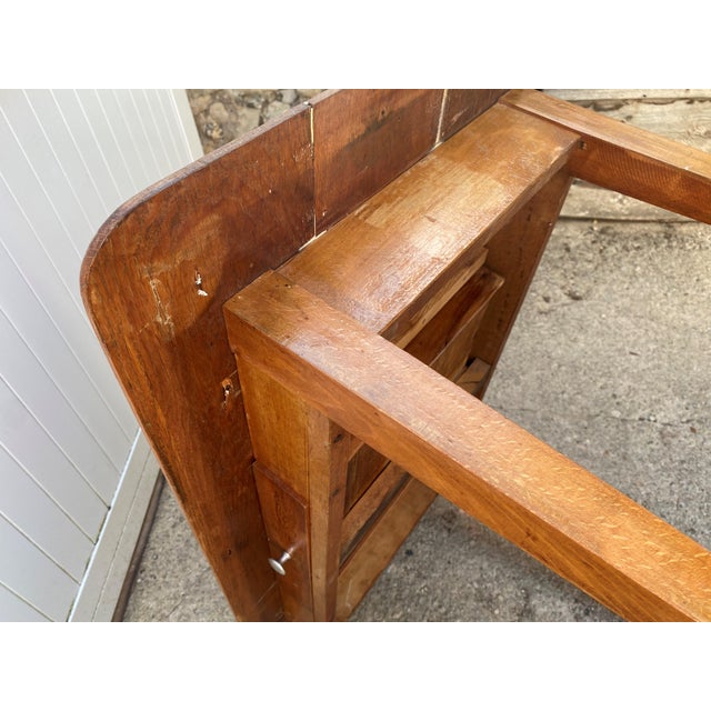 Desk Table with 1 Drawer Oak Top 105x56cm, 1930s For Sale - Image 17 of 18