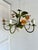 Vintage French Painted Tole 5-Light Water Lily Chandelier, 1960s For Sale - Image 4 of 18