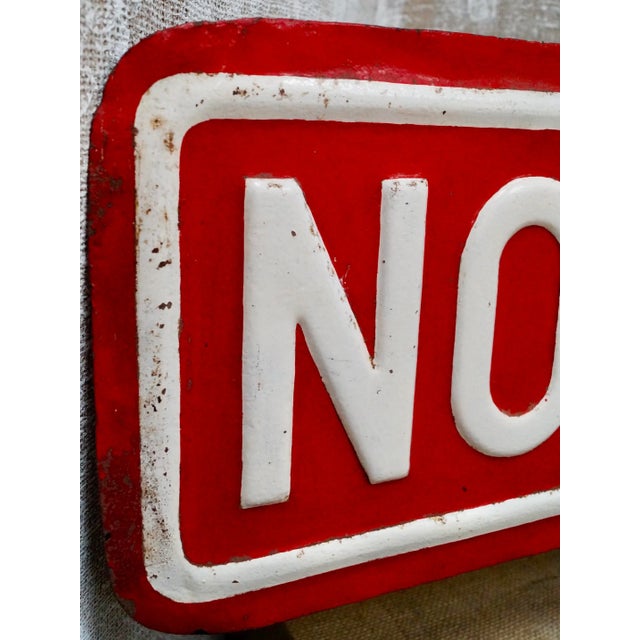 Vintage Not to be Moved Railway Sign, 1920s For Sale - Image 6 of 8