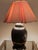 Vintage Chinoiserie Black Porcelain Ginger Jar Floral Table Lamp With Shade For Sale In Houston - Image 6 of 11