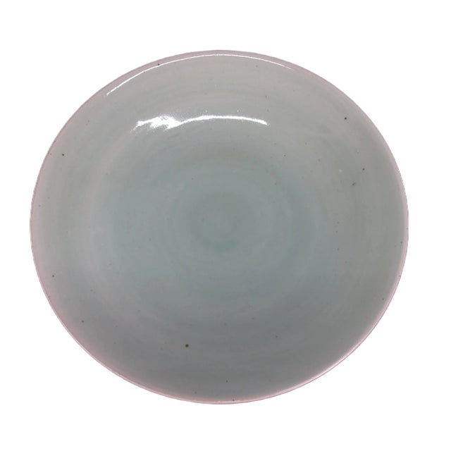 Large Frute Celadon Plate For Sale - Image 4 of 5