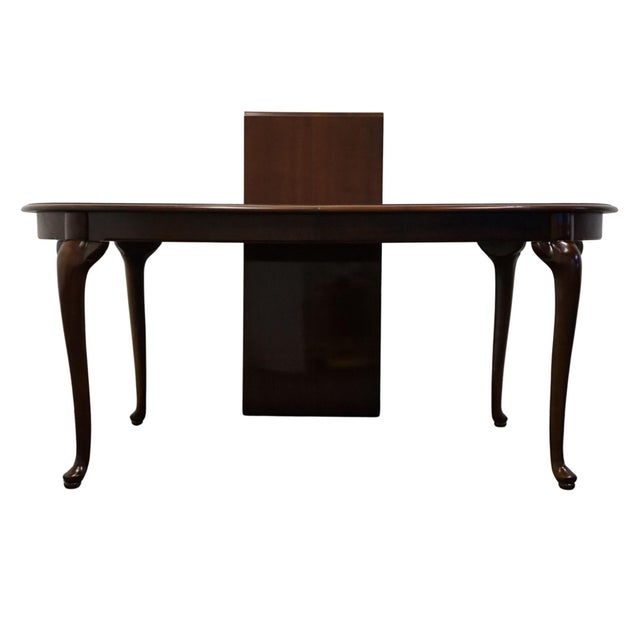 Wood Thomasville Furniture Collectors Cherry Collection 88" Oval Dining Table 10121-752 For Sale - Image 7 of 11